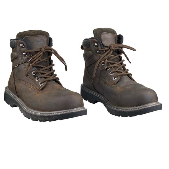 Wolverine Mens Floorhand Brown Leather Steel Toe Work Boot Size US 8 - Picture 5 of 11